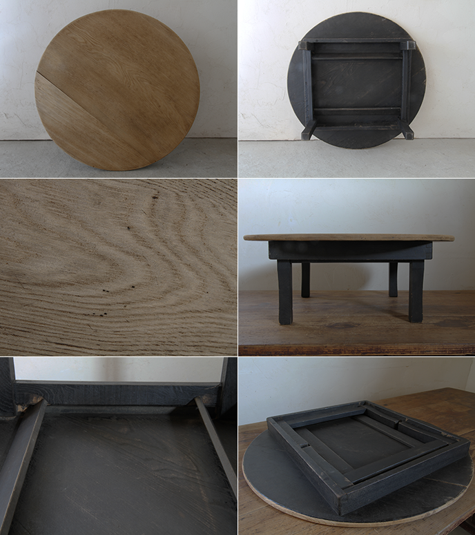 古家具 昭和レトロ 黒脚丸ちゃぶ台 | MANSIKKA antiquesMANSIKKA antiques