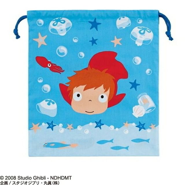 巾着 崖の上のポニョ ポニョのうみ Lサイズ – 丸眞業務用サイト