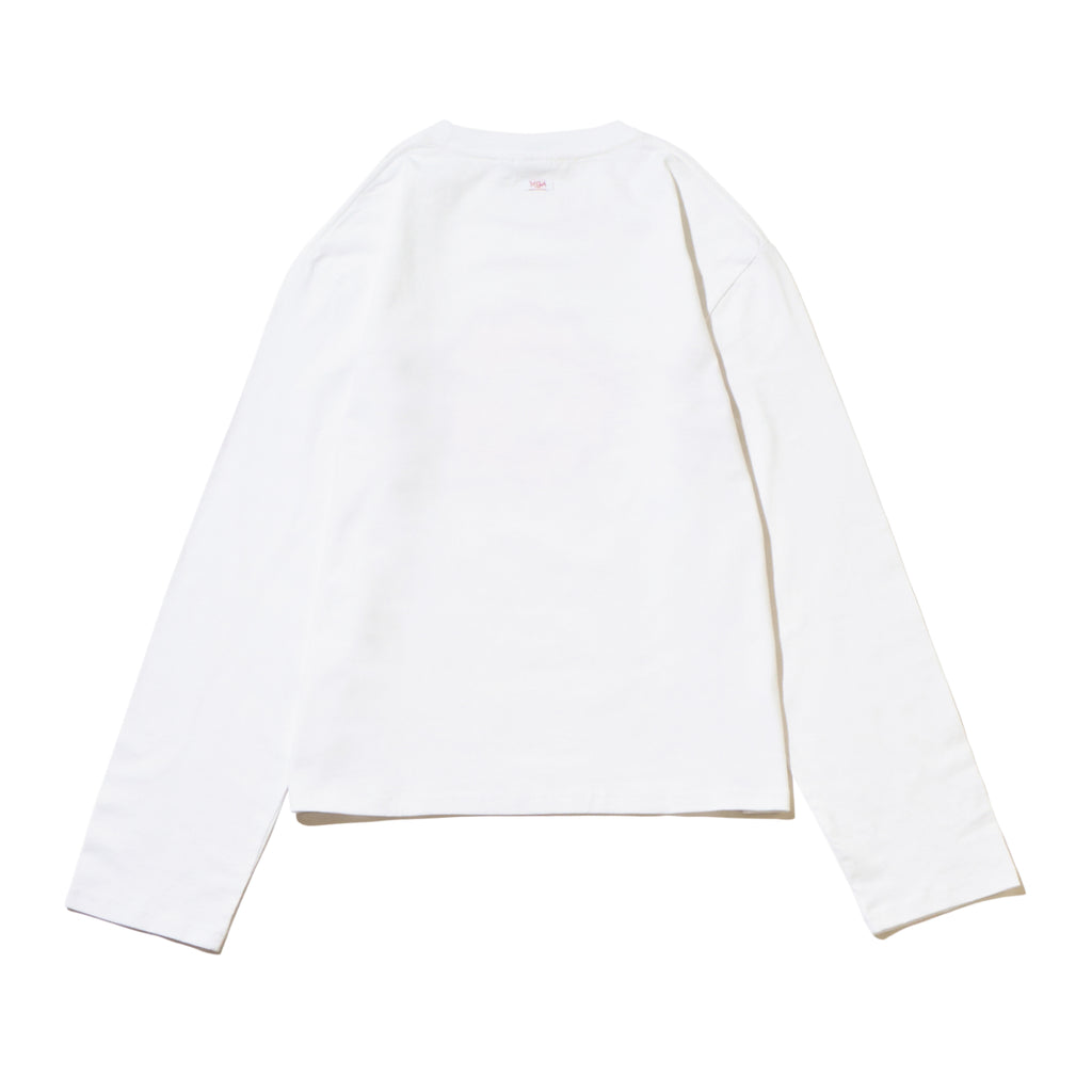 LANDMARK IN HARAJUKU ロングスリーブTシャツ / ホワイト – Mrs. GREEN