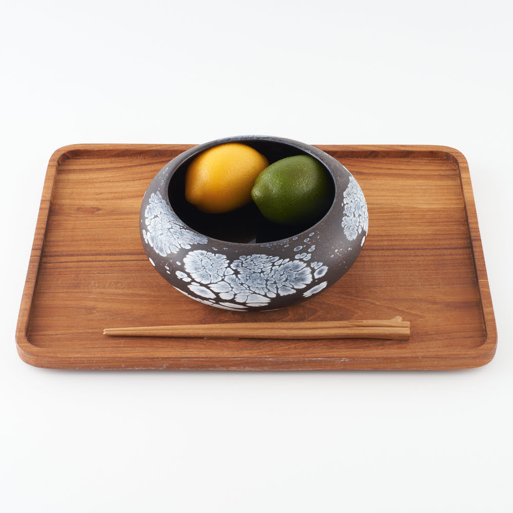 ガラス作家 飯田桜子 石墨紋 平鉢 ¥27,500 大人の焼き物