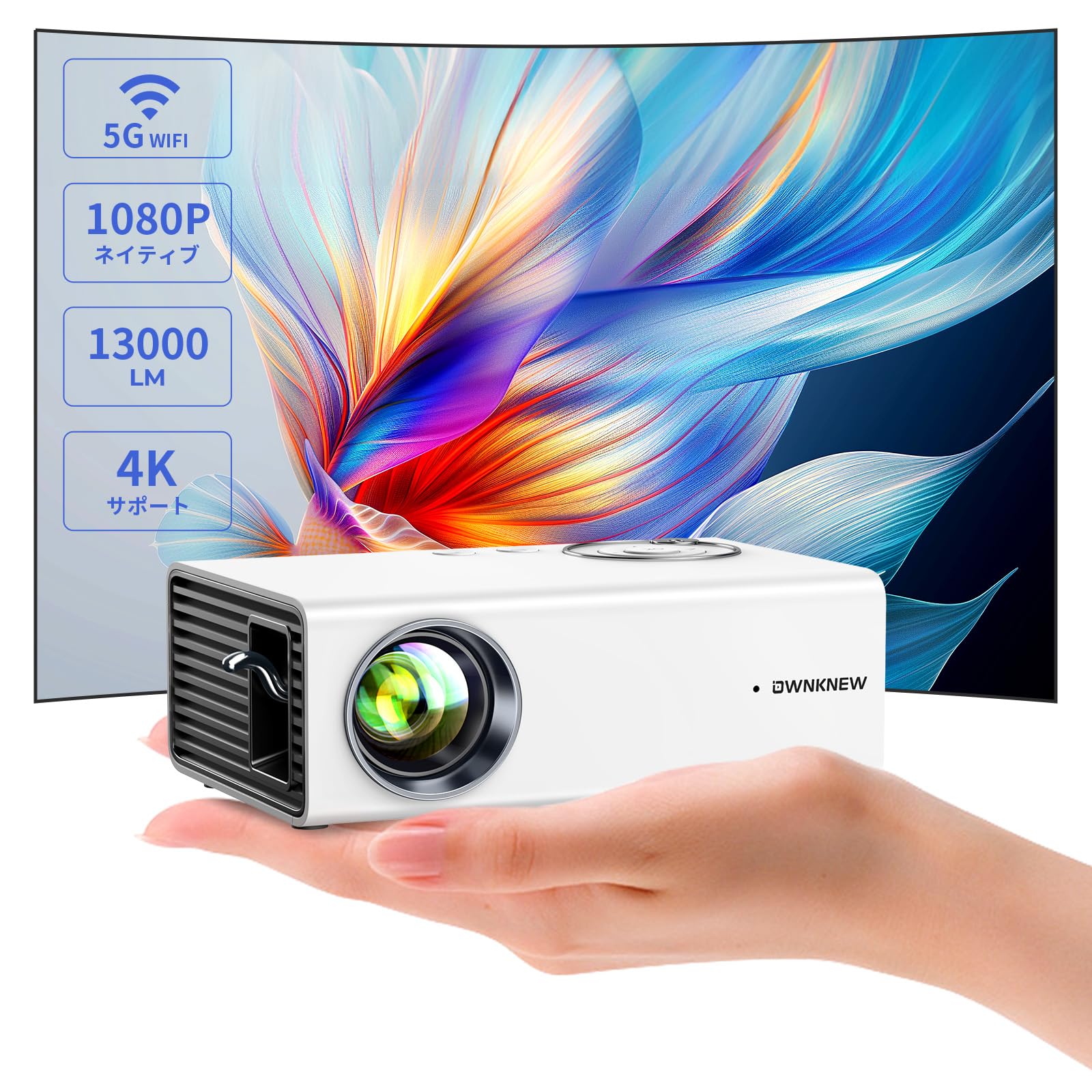 2024新登場&超小型】OWNKNEW プロジェクター 13000LM高輝 5GWiFi