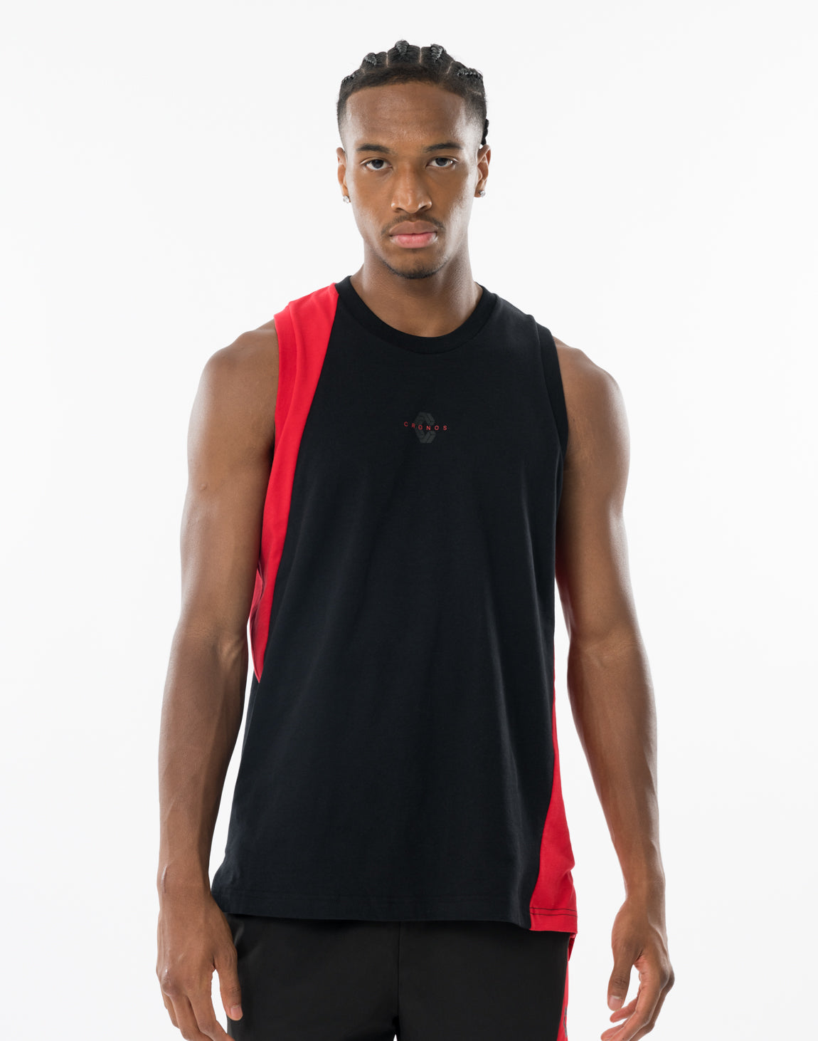 CRONOS SLASH TANK TOP【BLACK×RED】