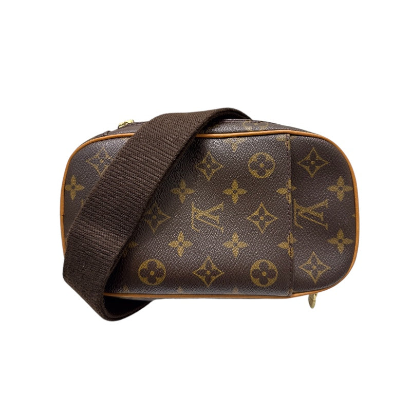 ルイ・ヴィトン LOUIS VUITTON ポシェットガンジュ ブラウン ゴールド