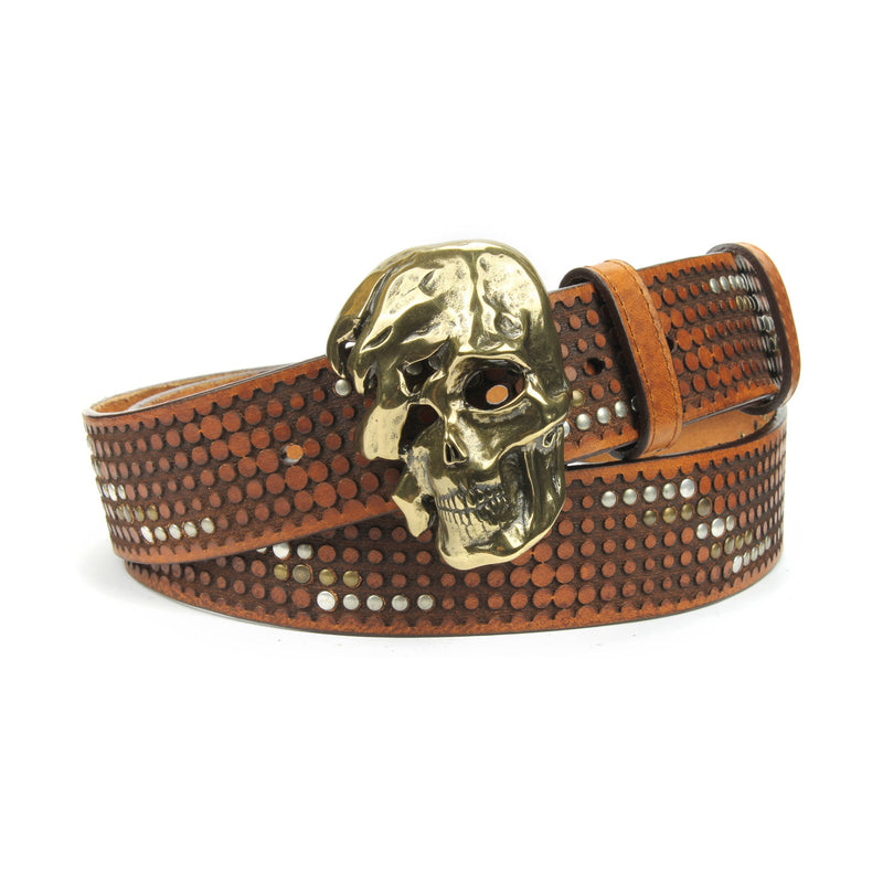 Clyde Tan Vintage Studded Skull Belt – Elliot Rhodes Ltd