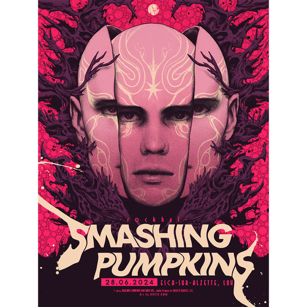 Smashing Pumpkins (Luxembourg 2024) screenprint poster by Nikita