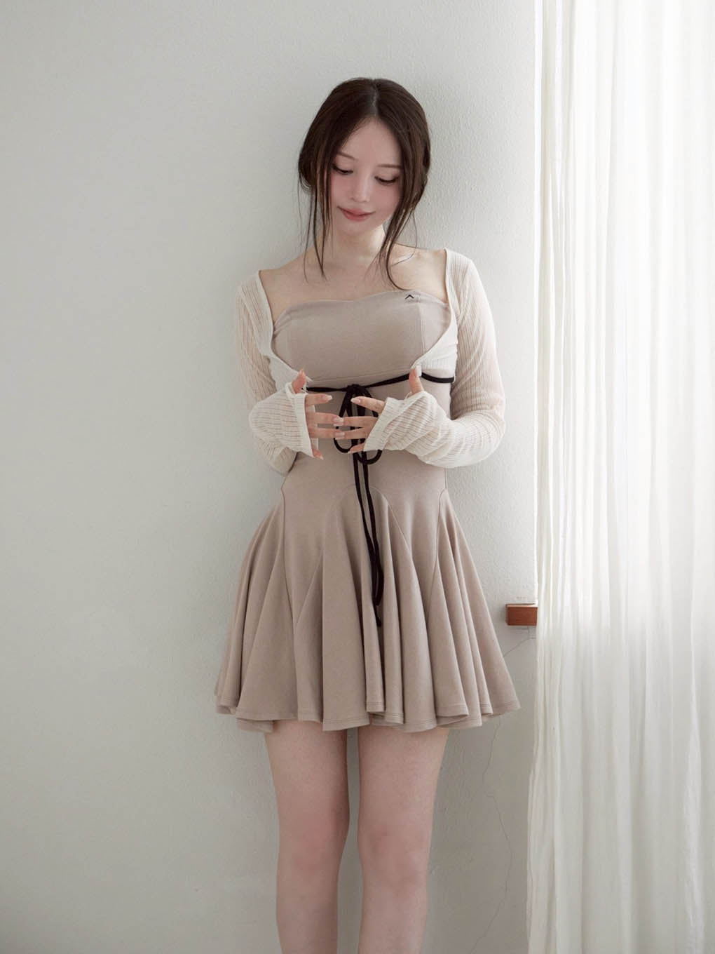 ANDMARY】Lona ribbon mini dress