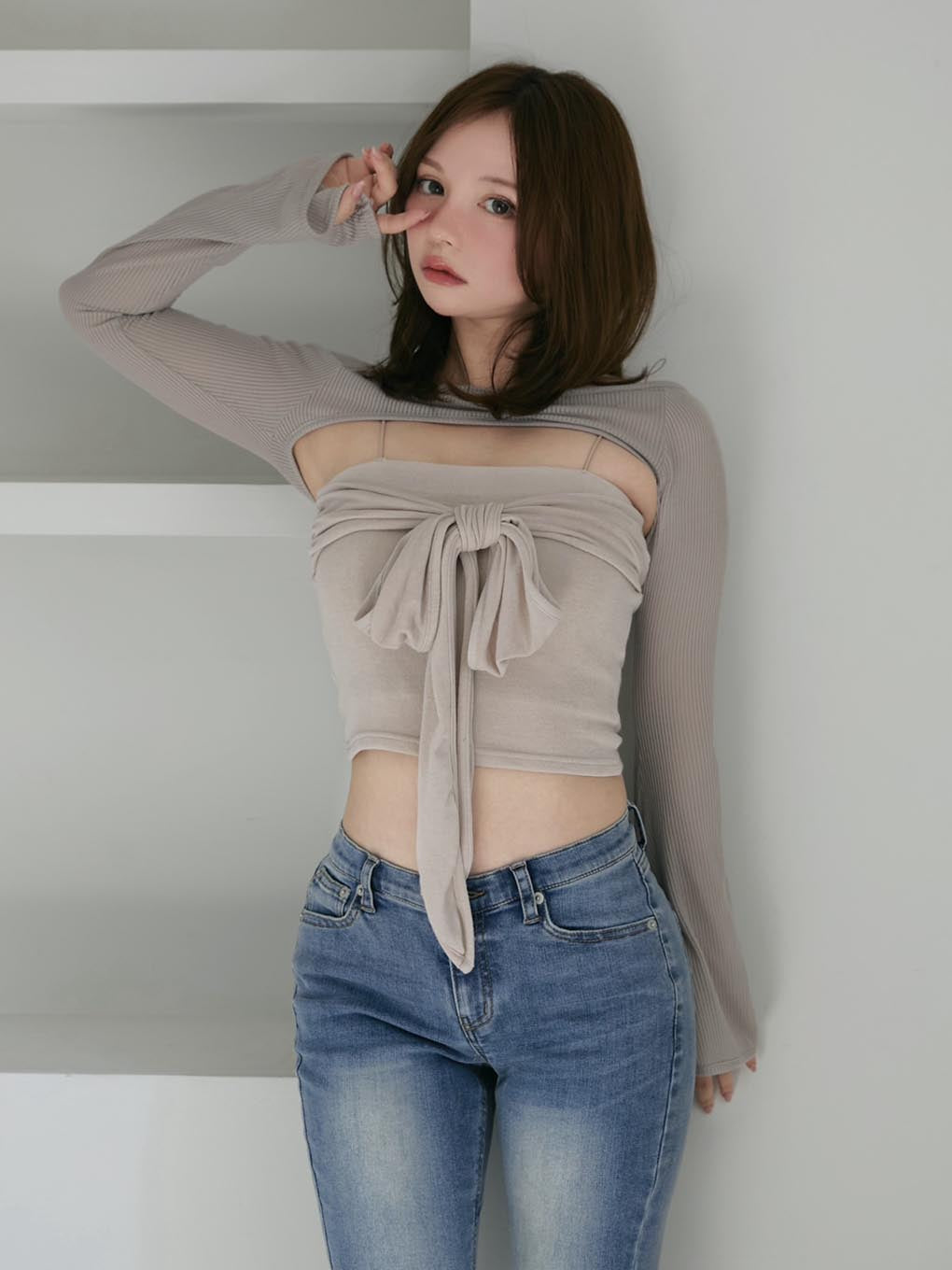 ANDMARY】Shayla ribbon tops