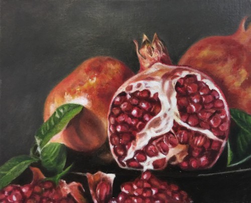 油絵『ザクロ』 - 絵画教室 アートスクール セント・ギャラリー