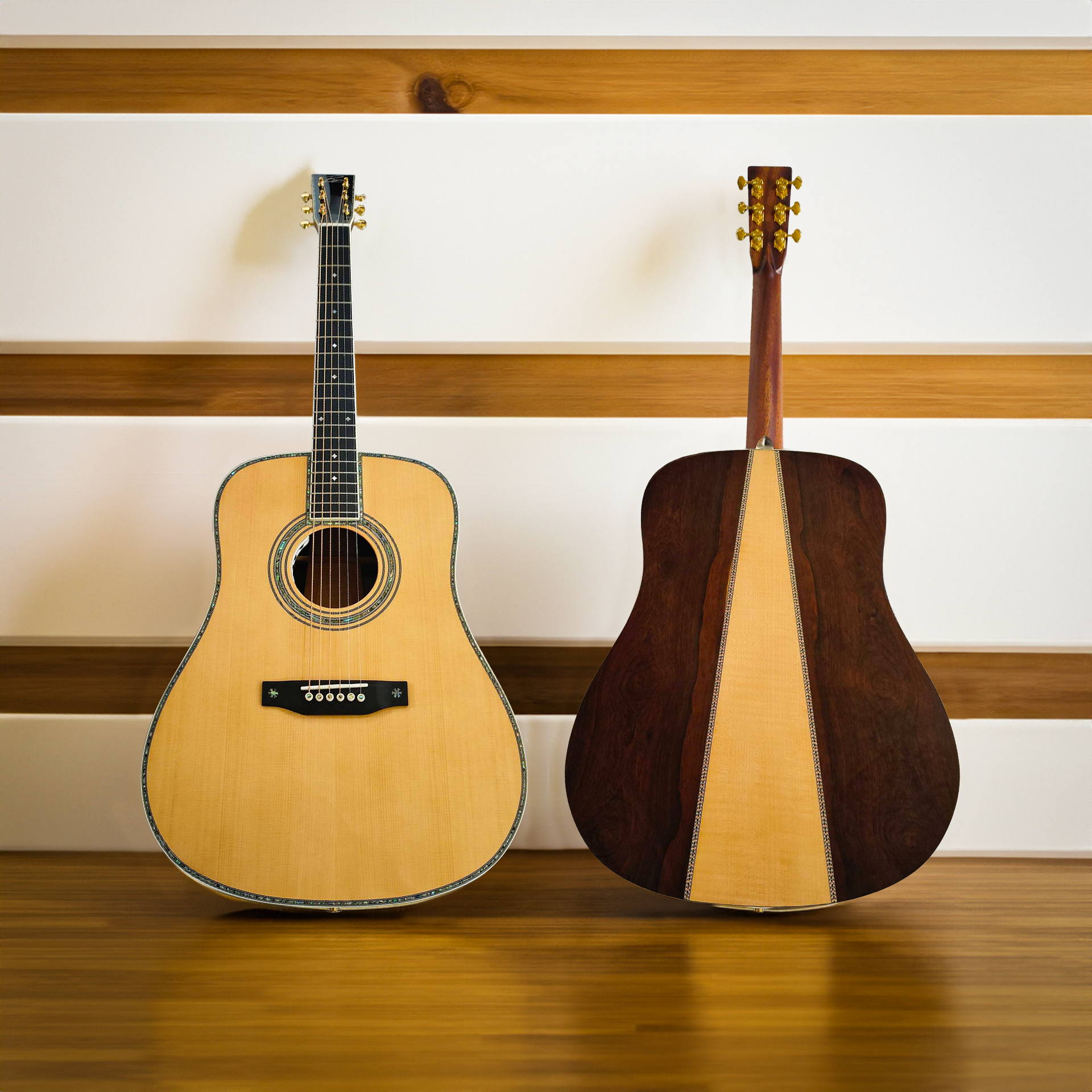 スプルースグース：アップグレードされたドレッドノートギター内蔵