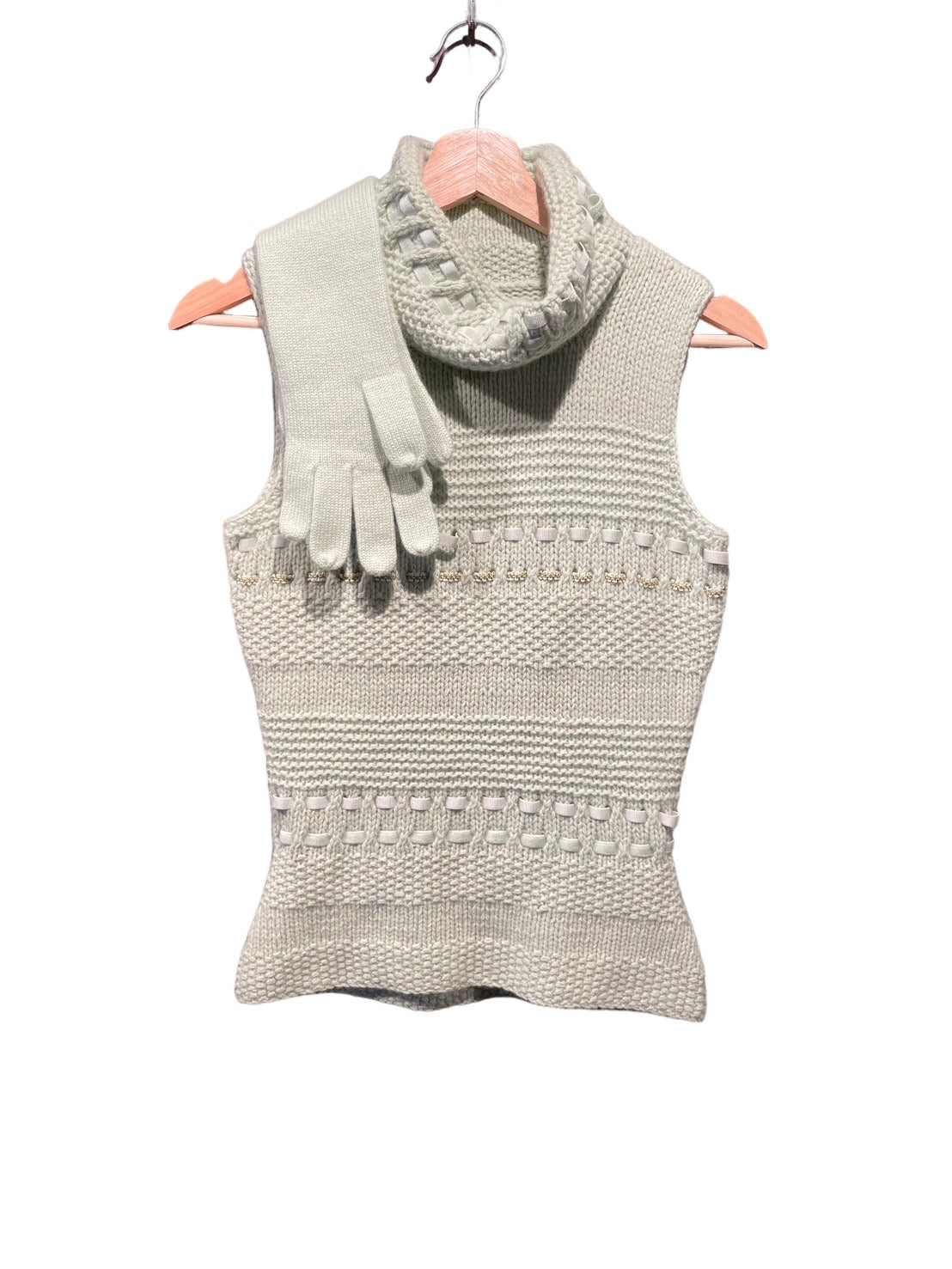 フォクシー カシミヤ 100% フローラル ニット