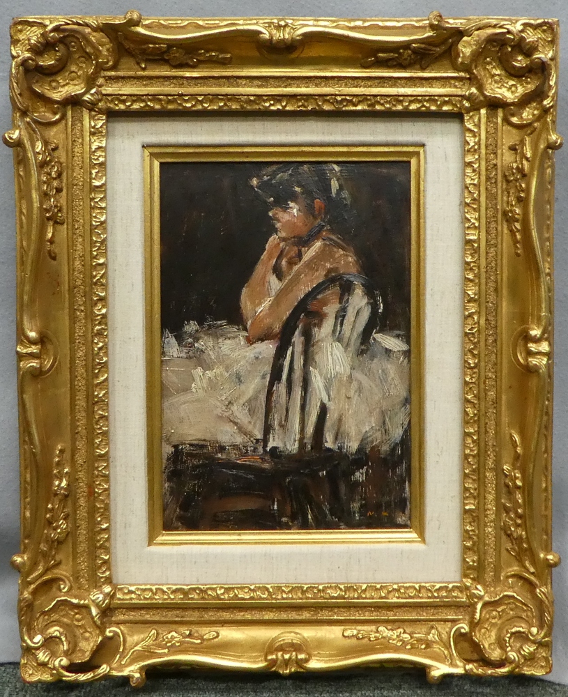 鬼頭鍋三郎 『バレリーナ』 [古美術こもれび] 骨董,掛軸,絵画の買取と