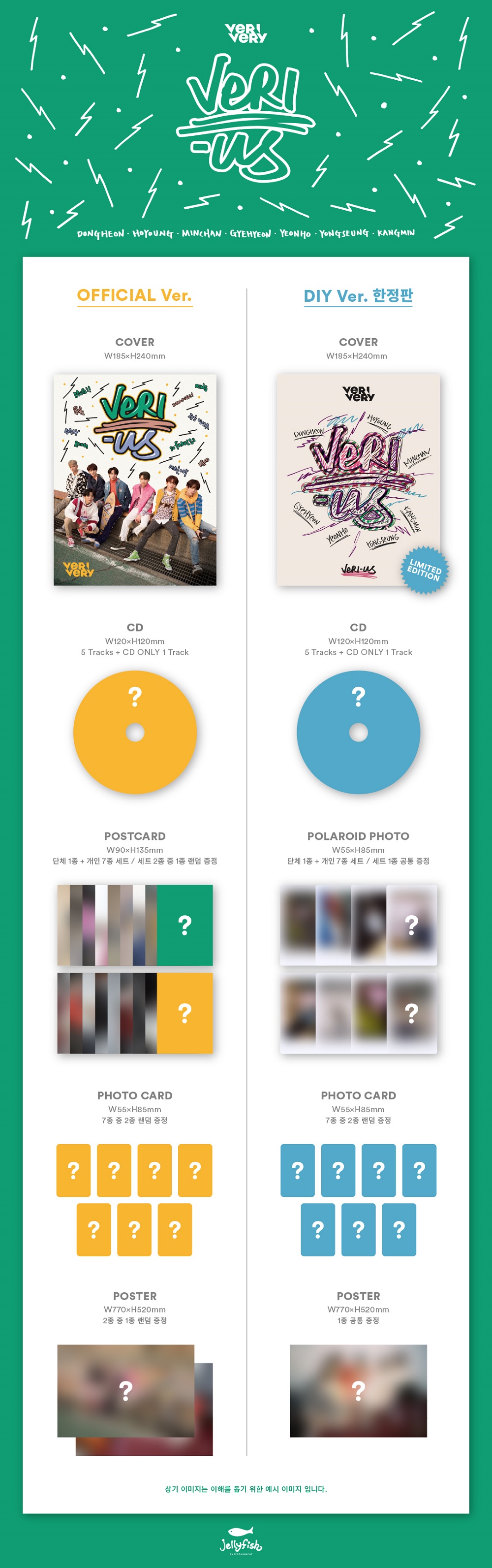 VERIVERY 1st Mini Album - VERI-US (OFFICIAL Ver.) CD + Poster