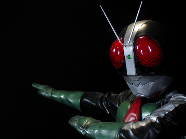 □海洋堂 メガソフビ 仮面ライダー 旧2号 完成品□