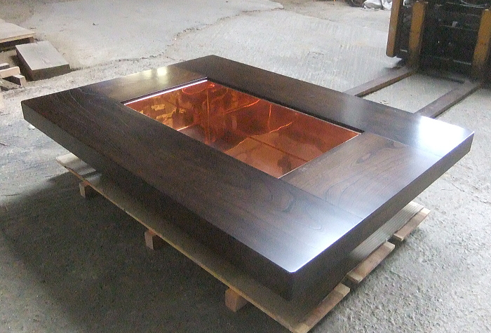 DLK155 杏詩木 アンディゴ 囲炉裏テーブル ケヤキ/欅 アッシュ 無垢材