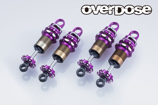 High Grade Shock Set spec.4 (Full adjustable, 4 Set) Black Purple
