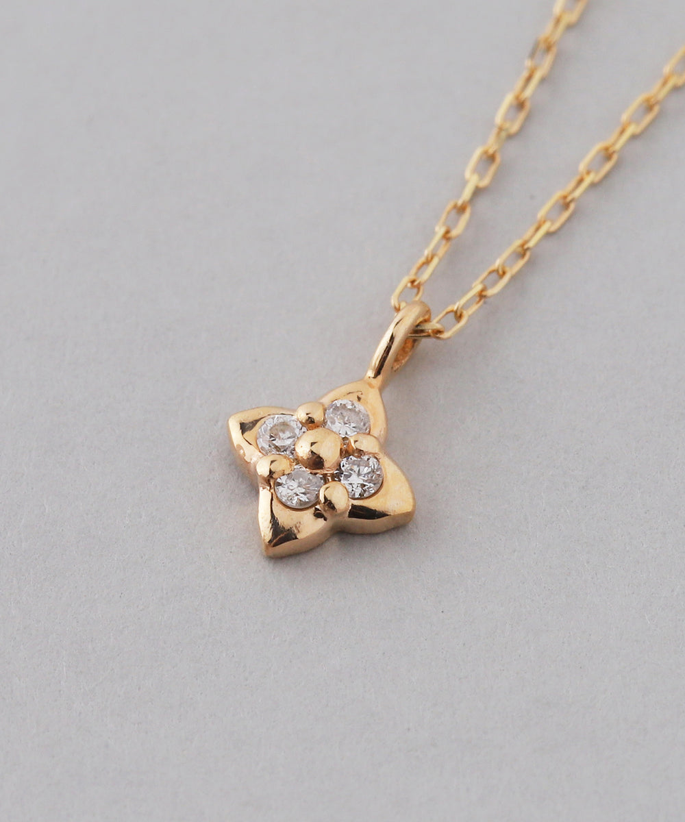 SIENAROSE】フラワーモチーフダイヤネックレス｜アネモネ・シエナロゼ