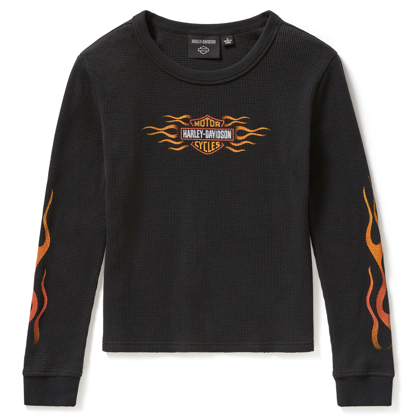 Harley-Davidson Women's Vintage Flames Thermal Long Sleeve Shirt