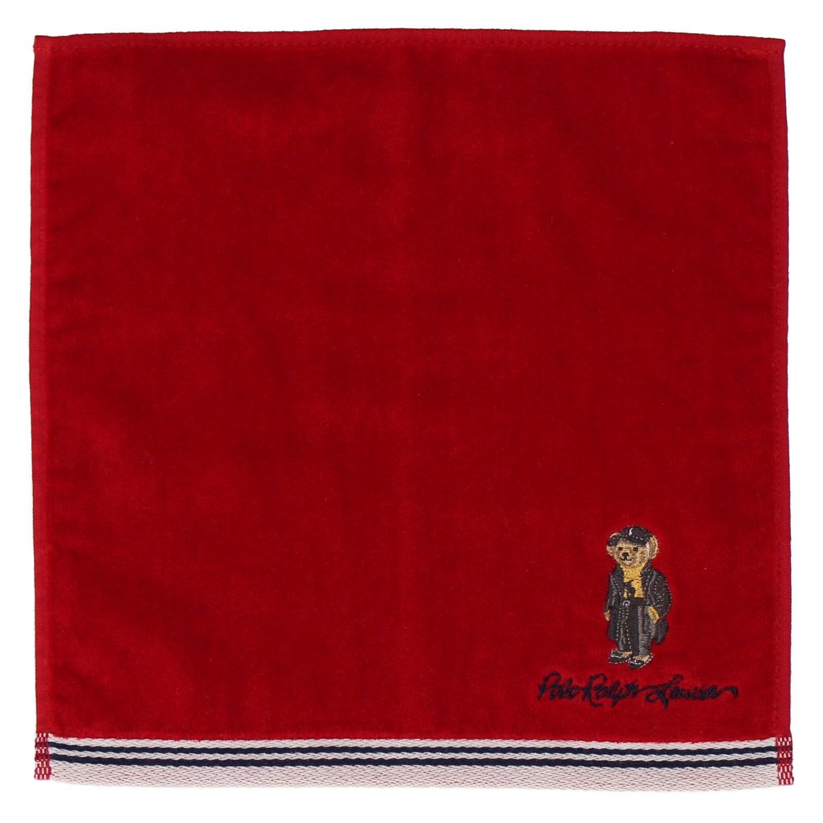 婦人ミニタオル #129a ポロベア レッド – INTERMODE KAWABE