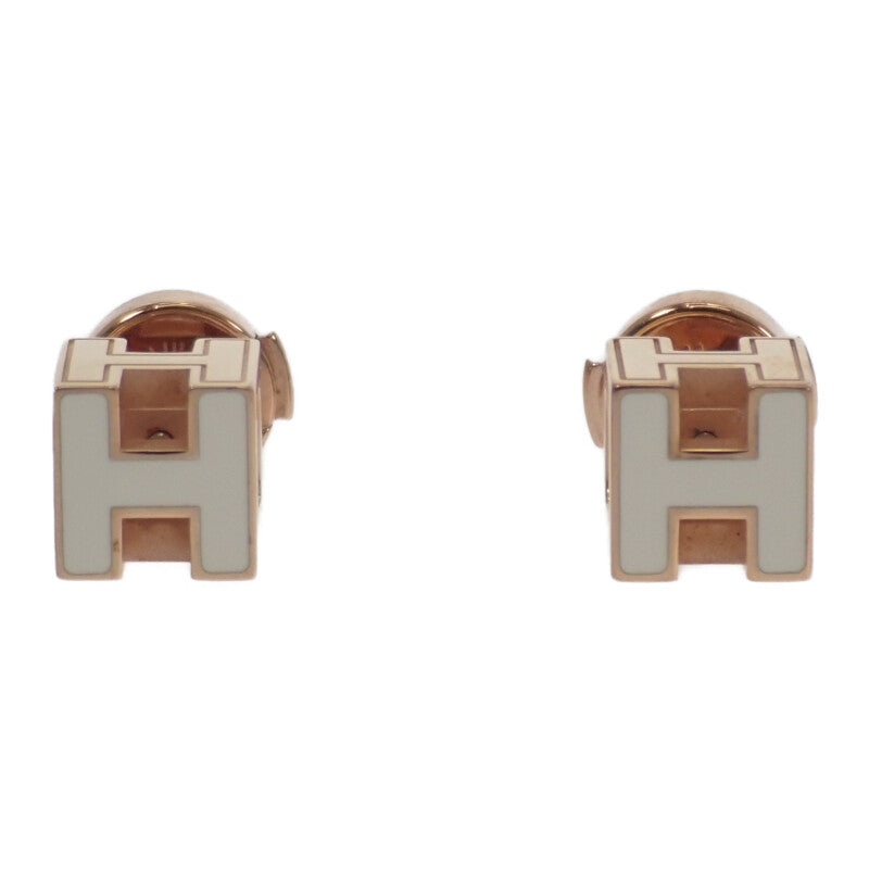 エルメス HERMES カージュドアッシュ Hキューブ ピアス メタル