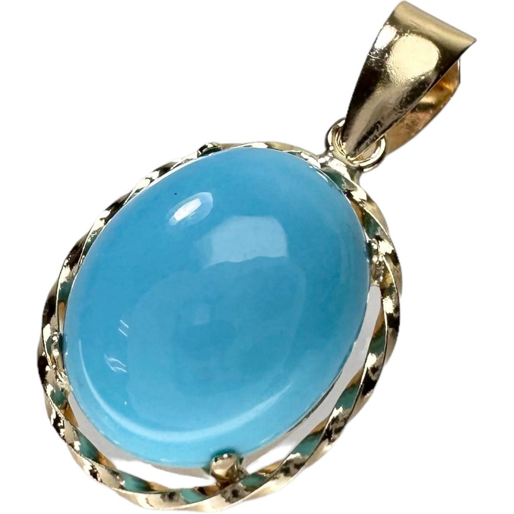 最終特価品 トルコ石/ターコイズ 2.00ct ペンダントトップ K18ゴールド