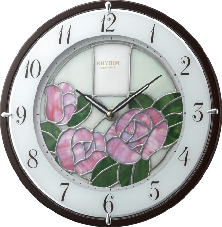 掛け時計/クイーンエリザベス2－電波掛け時計（ステンドグラス