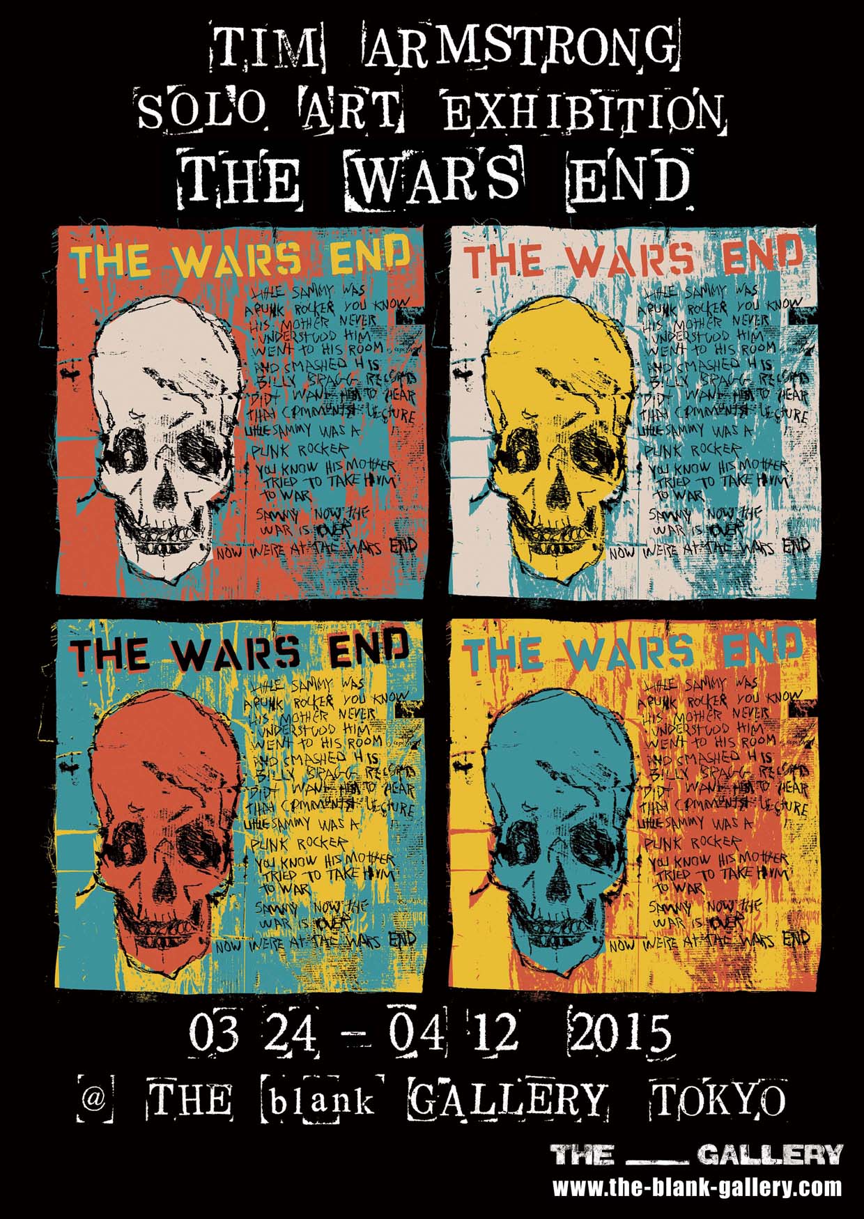 Tim Armstrong Solo Exhibition “THE WARS END” | THE blank GALLERY