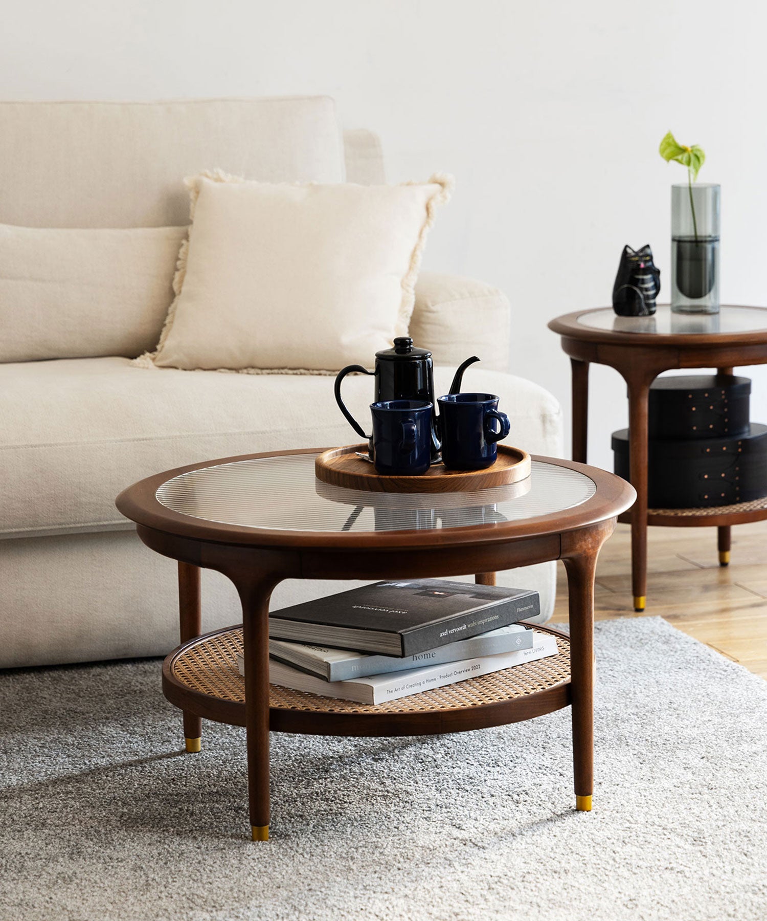 Thomasville トーマスビル オーク材 センターテーブル 猫脚 USA