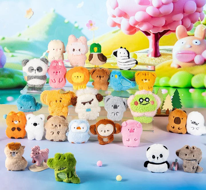 MoMo Family Animal Series Refrigerator Magnet Plush Blind Bag