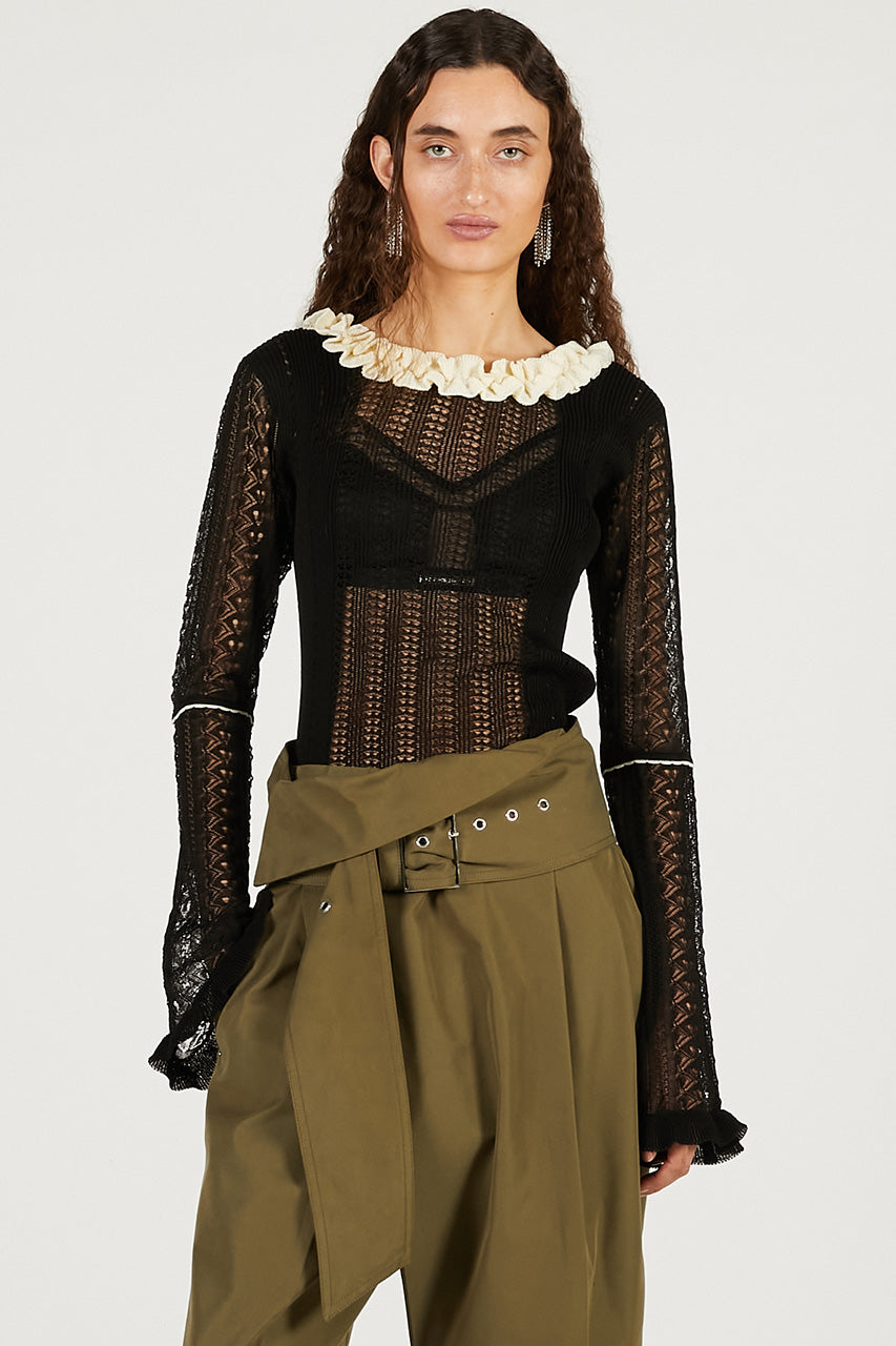 Crochet-Like 2-Way Cardigan