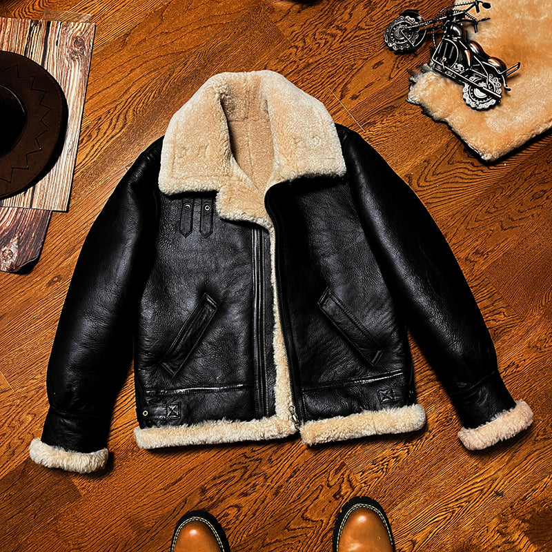 ◇◇オーストラリア産ムートン B-3フライトジャケット ブラック