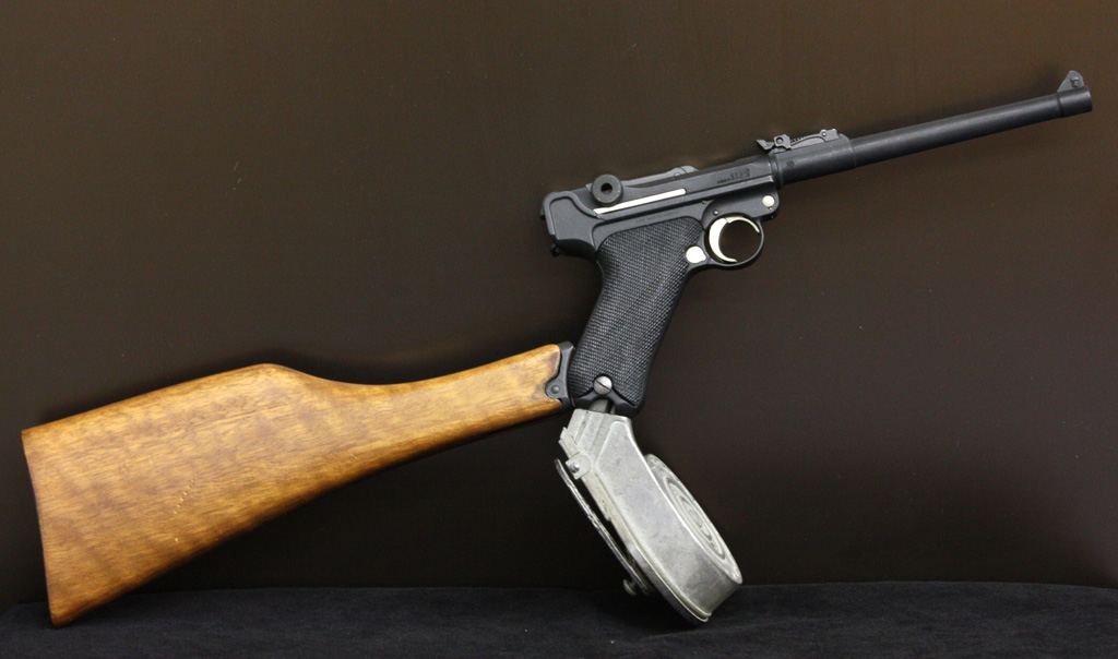 タナカ ルガー P08 8inch スネイルマガジン ウッドストック付 ガスガン