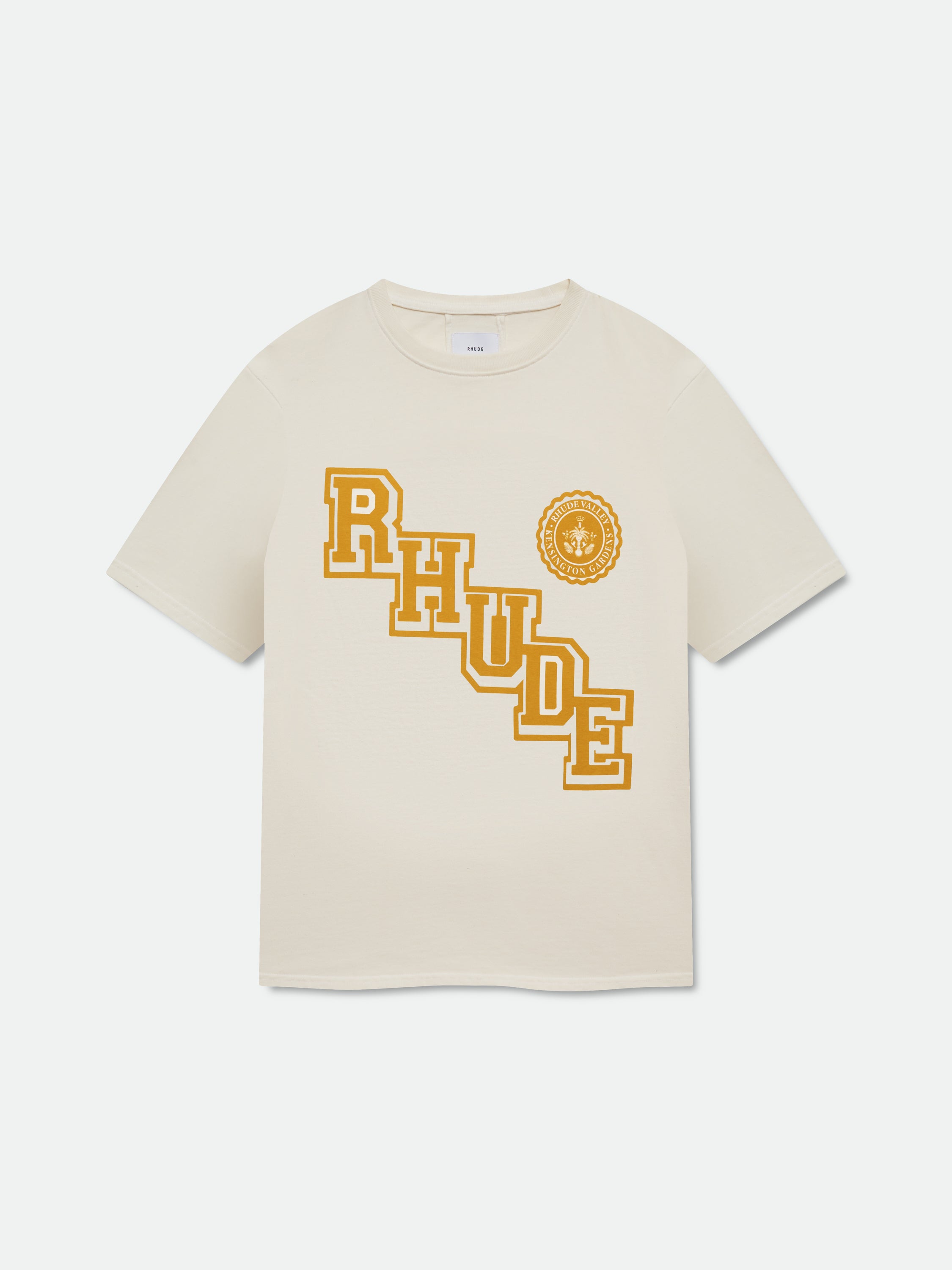 RHUDE COLLEGIATE CREST TEE – R H U D E