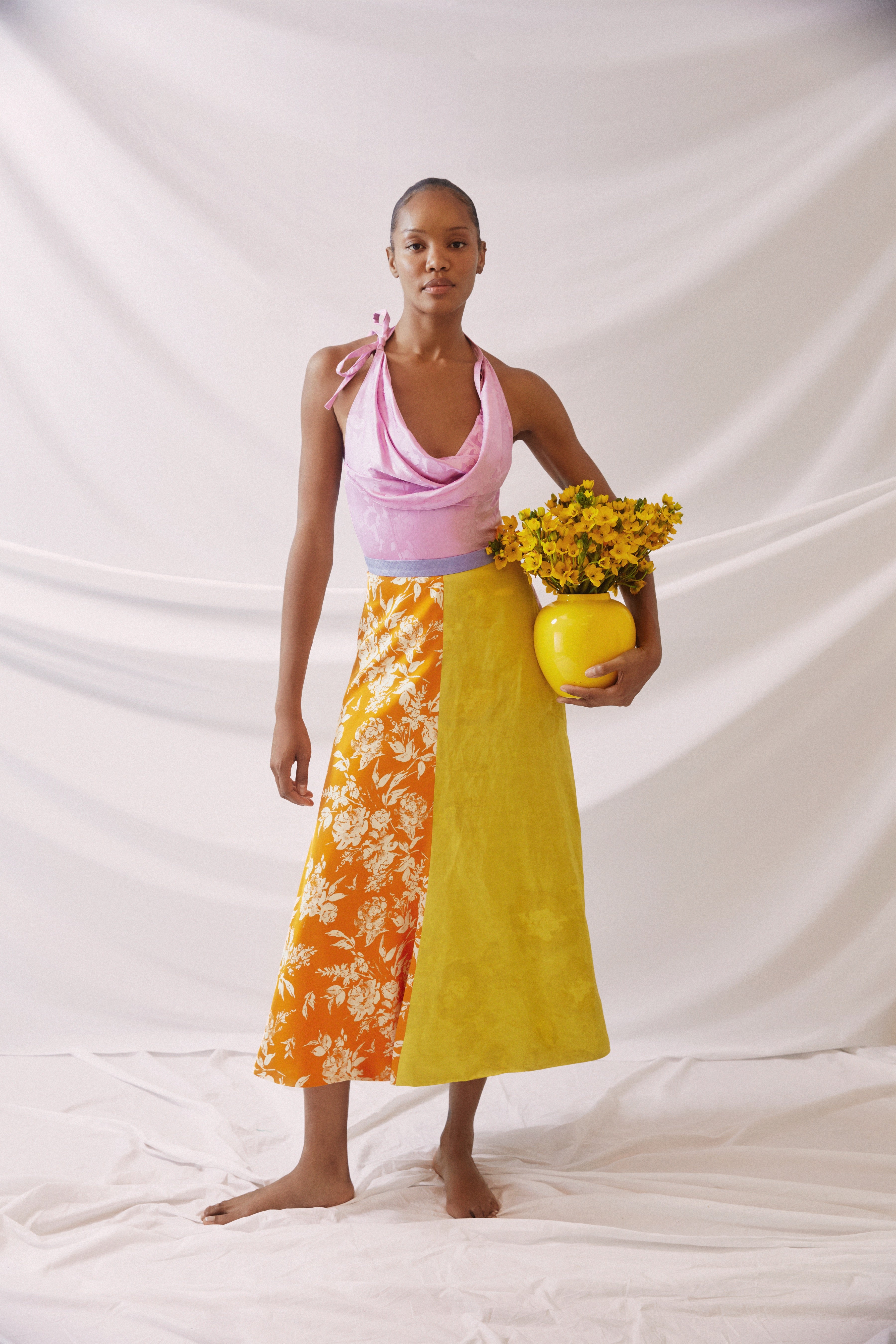 Quartered A-Line Skirt in Floral Jacquard – Rosie Assoulin