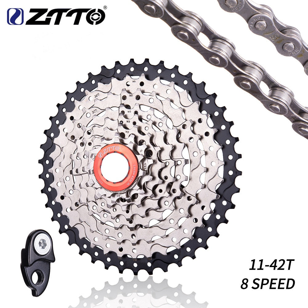 ZTTO Bicycle 8 Speed 11-42T Cassette Mountain Bike 8speed Steel 8s MTB