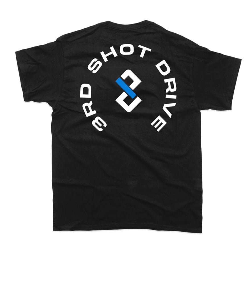 3SD Signature Logo Black Short Sleeve T-Shirt – 3rd Shot Drive LLC