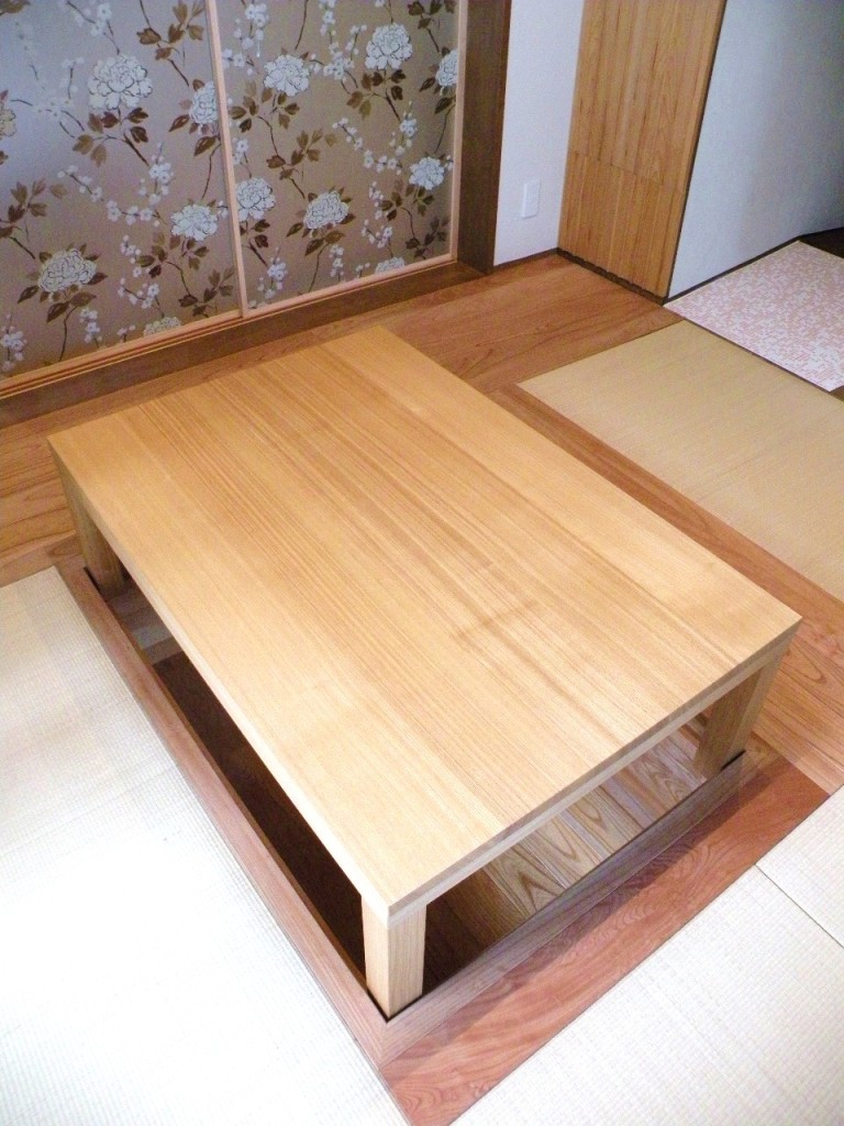 オーダーメイド家具 掘りごたつ/コタツ【タモ】無垢|オーダーメイド