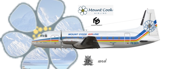 Mount Cook Hawker Siddeley HS 748 - AJ's Liveries. - Gallery