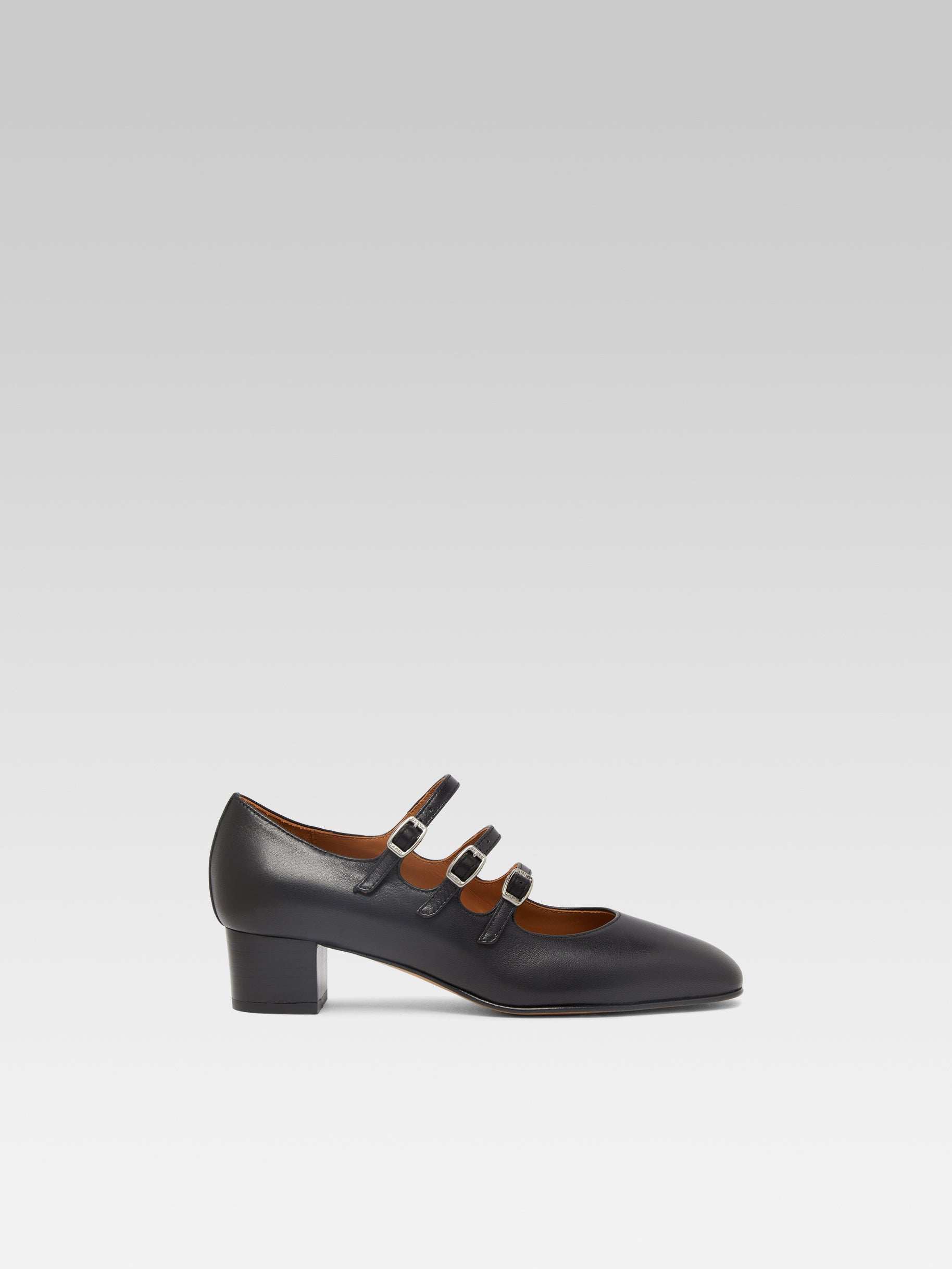 Kina - Black smooth leather Mary Janes pumps | Carel Paris
