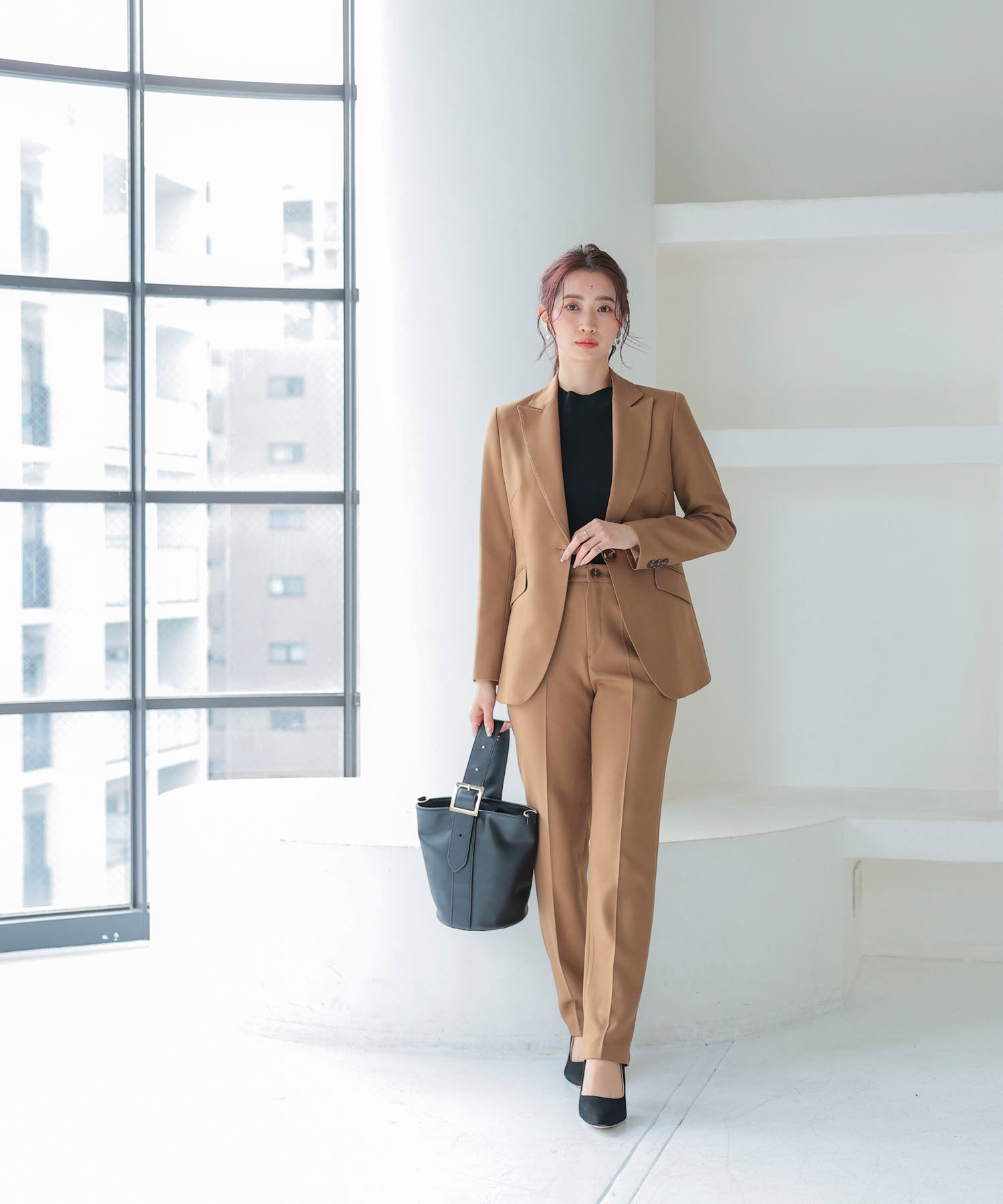 スーツ上下セット 2点セット ジャケット パンツds3211 ブラウン