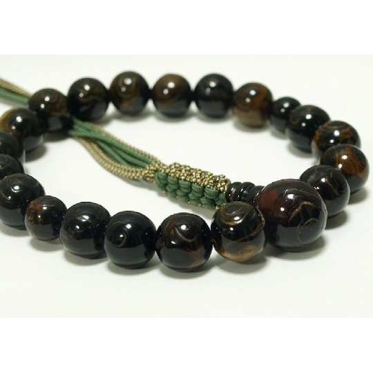 最近では希少価値になった本海松別名黒サンゴの数珠 お線香、数珠通販