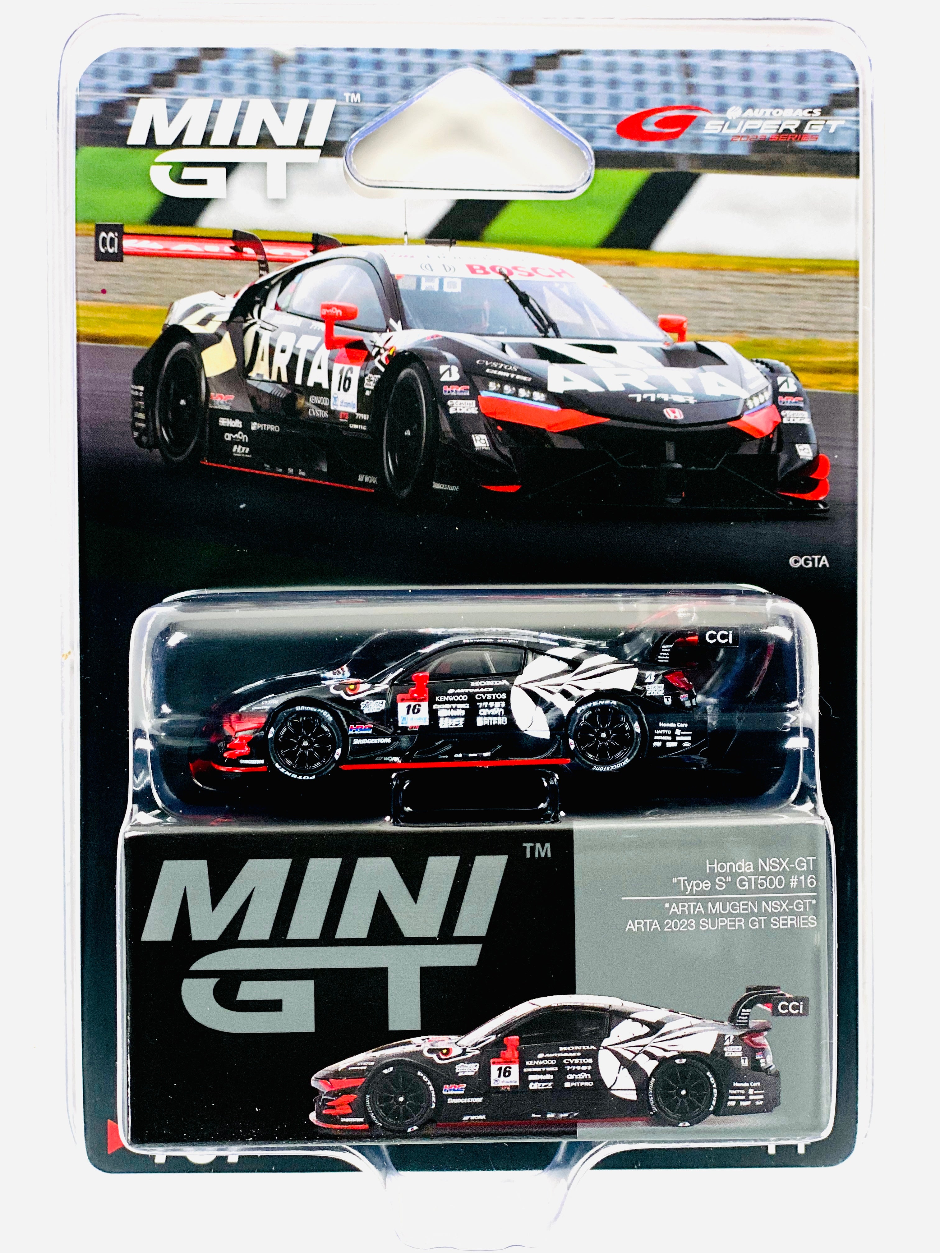 Mini GT Japan Exclusive Honda NSX-GT “Type S” GT500 #16 “ARTA