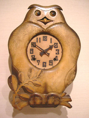 フクロ発声掛時計TOKIWA&CO - からくりアンティーク掛時計