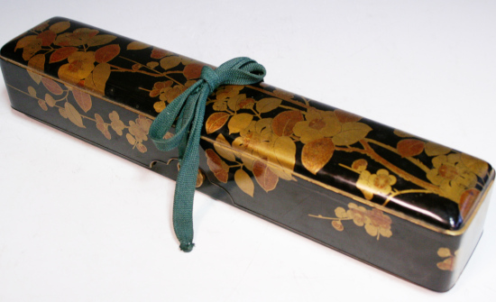 古美術青華堂｜H899 蒔絵・梅椿文文箱（江戸時代）