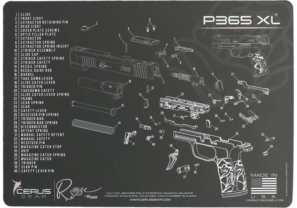 P365-XL ROSE™ GUN MAT - CERUS GEAR