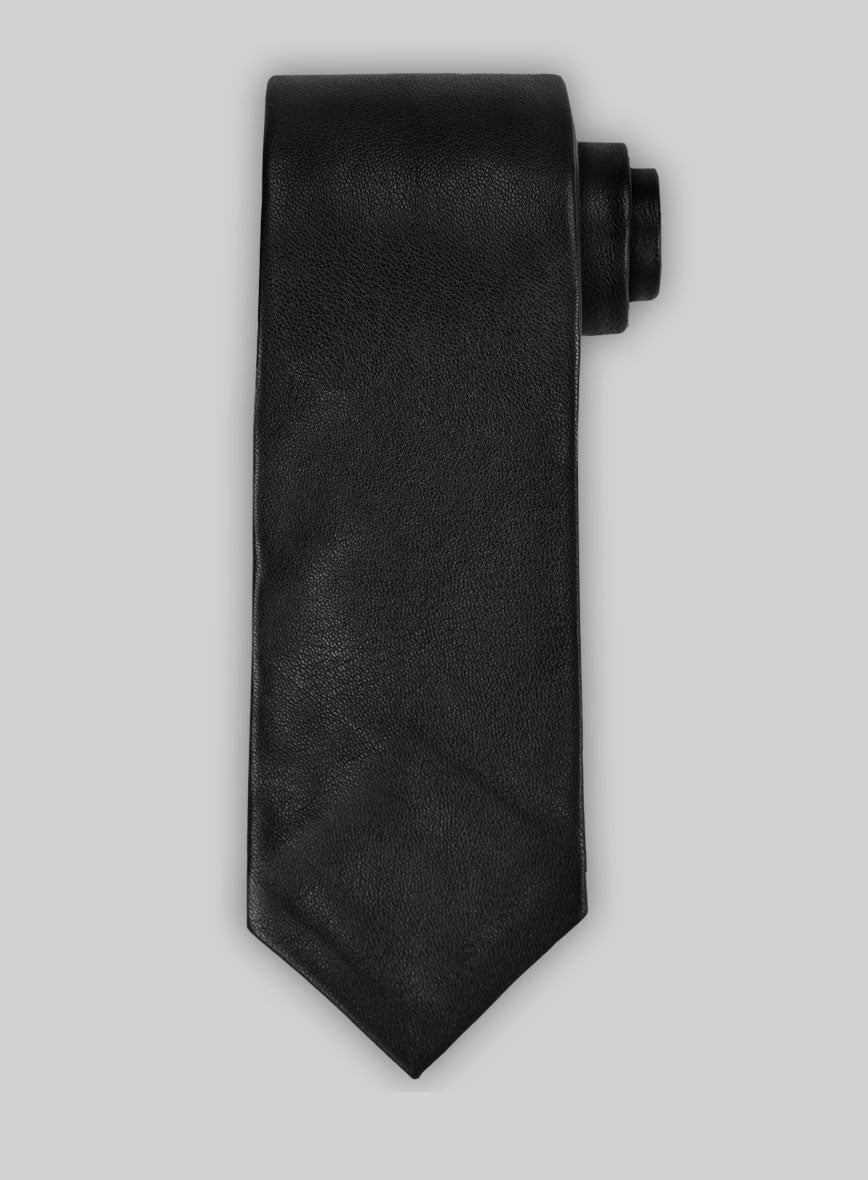 Black Leather Tie – StudioSuits