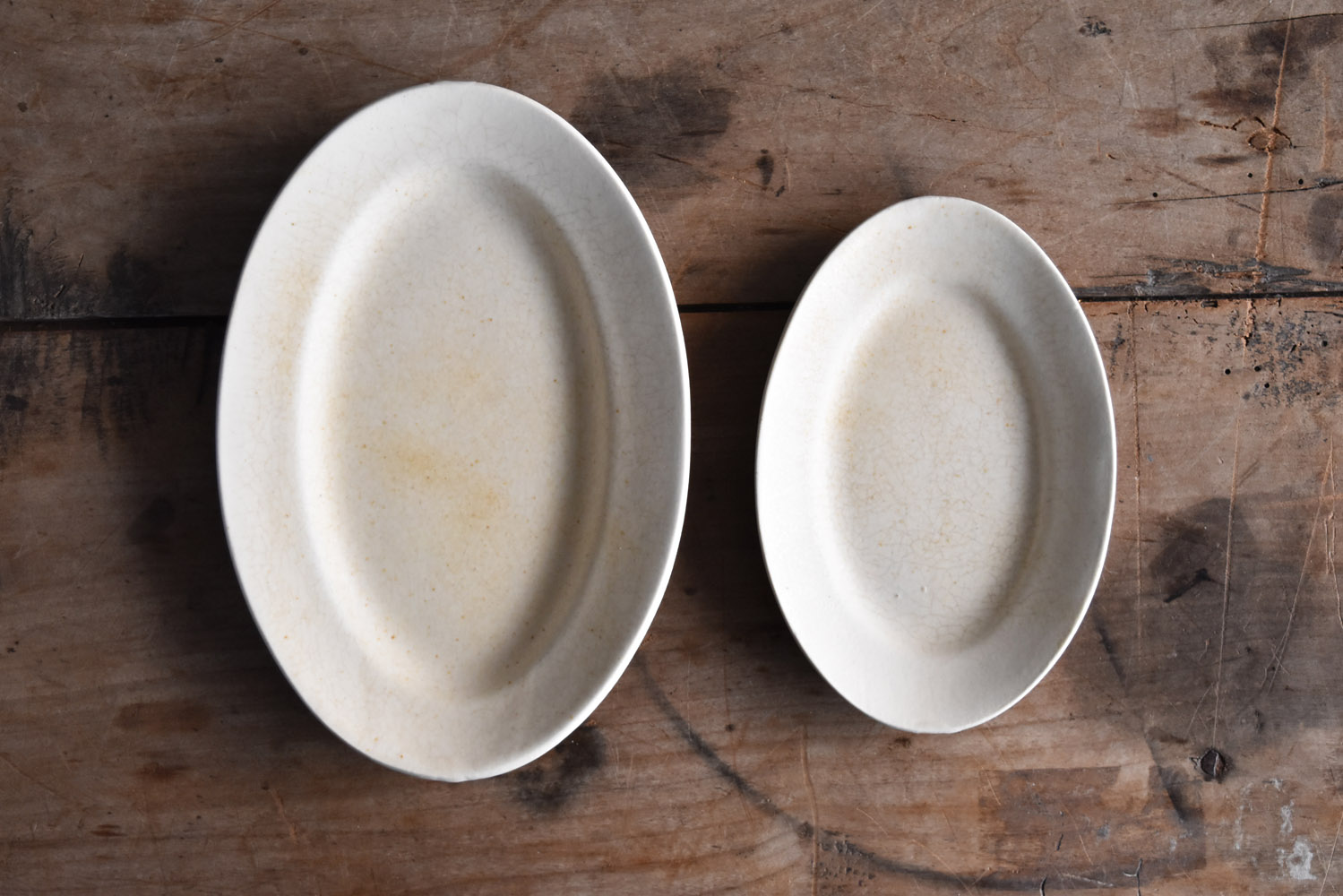 岡田直人 細リムオーバル皿 2枚セット 岡田直人さんの白い器 | LEE