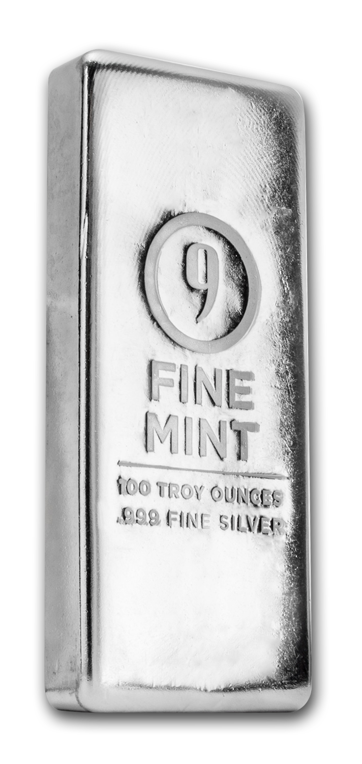 100 oz Silver Bar | 9Fine Mint
