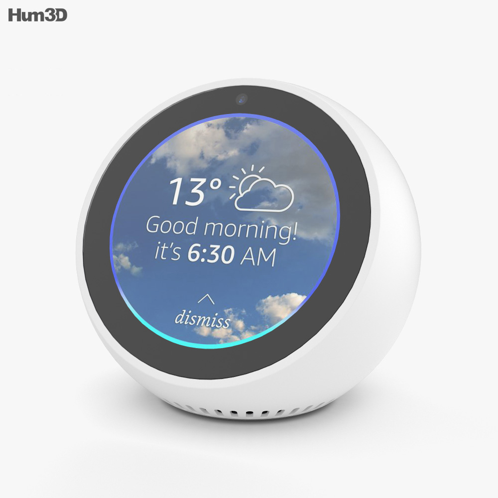 Amazon Echo Spot White 3D model - Download Home Appliances on