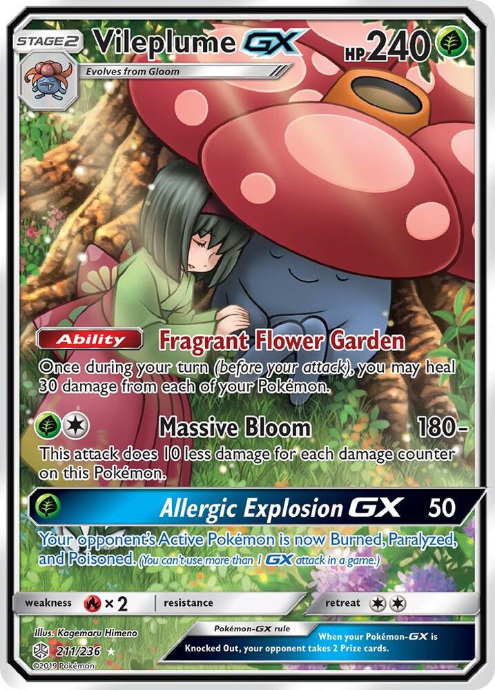 Vileplume GX (Full Art) - SM - Cosmic Eclipse - Pokemon