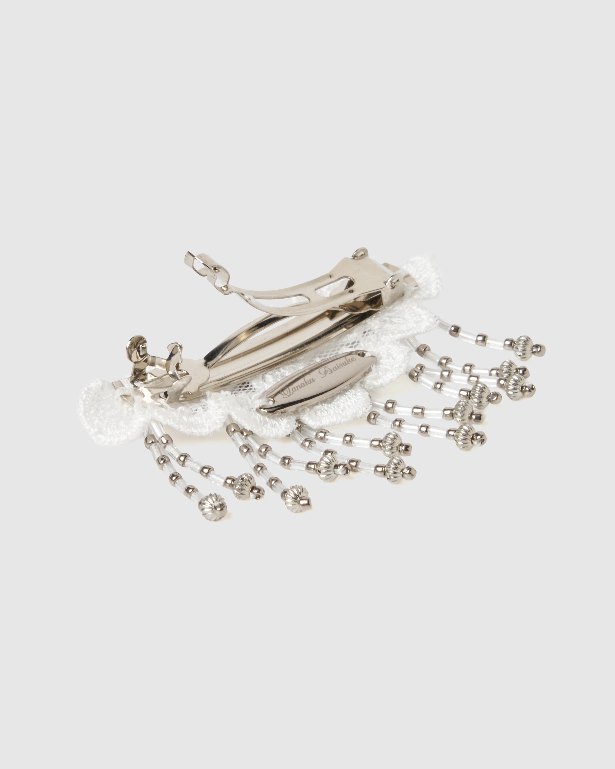 タナカダイスケ| snow bijou mini barrette white – tanakadaisuke